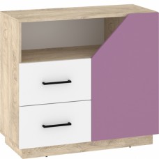 Kumode PAX 90 1D2S, Ozols/Balts/Lavanda
